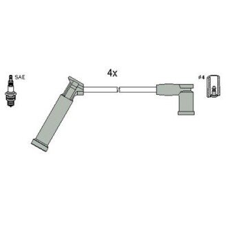 HUCO FORD комплект проводІв запалювання FIESTA IV 1.25 i 95-02, FOCUS I (DAW, DBW) 1.4 98-04, FUSION 1.25 04-12 HITACHI 134677