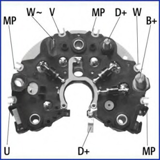 HUCO VW мІст дІодний Alfa Romeo 145-156,Audi A4/6,Seat,Skoda,Golf,Passat,Polo,Vento 96-02 HITACHI 139481