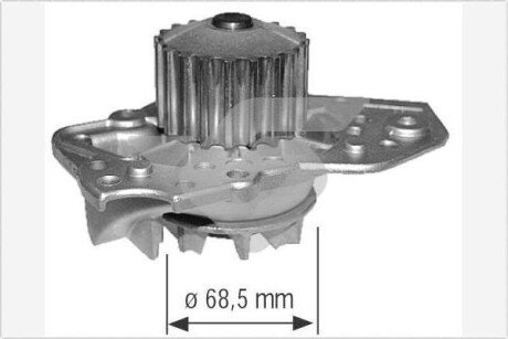 Насос водяний Peugeot 405, 309 1.9D (-95) HUTCHINSON WP09