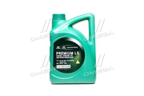 Олива ДВС 5W-30 4 л Premium LS Diesel нп/с CH-4, B3/B4 (05200-00411) Mobis Hyundai/Kia/Mobis 0520000411