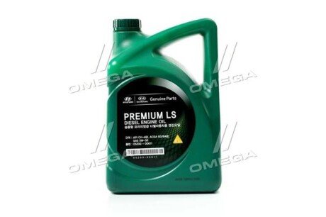 Олива ДВС 5W-30 6 л Premium LS Diesel нп/с CH-4, B3/B4 (05200-00611) Mobis Hyundai/Kia/Mobis 0520000611