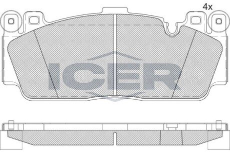 Колодки гальмівні (передні) BMW 2 (F22/F87) 15-/3 (F30/F80) 16-18/5 (F10)/6 (F12/F13/F06) 11-18 ICER 182358