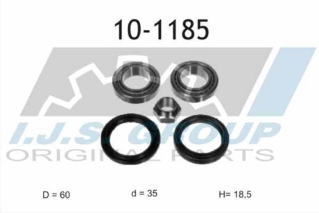 Підшипник маточини (задньої) Ford Sierra 82-93 (35x60x18.5)(к-кт) IJS GROUP 10-1185