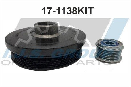 Шків колінчастого валу + шків генератора BMW 5 (F10) 10-11 N57 D30 IJS GROUP 17-1138KIT