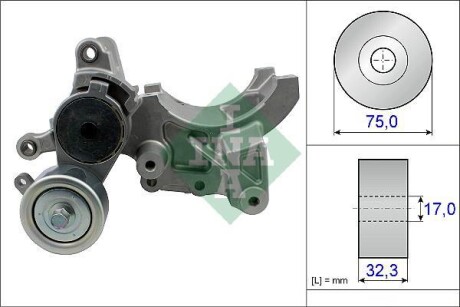 Натяжник ременя генератора Toyota Land Cruiser 3.0D 00-02 INA 534 0452 10
