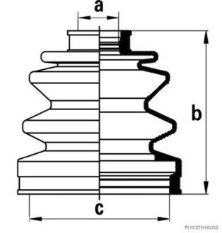 Пильовик ШРКШа (компл.) HONDA, HYUNDAI, KIA, MITSUBISHI, SUBARU JAKOPARTS J2863004 (фото 1)