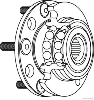 Ступиця колеса з підшипником передня MITSUBISHI JAKOPARTS J4705028