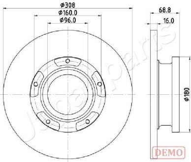 FORD диск гальм задн. Transit 12- JAPANPARTS DP-0312C