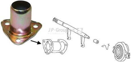 VW напрямна вижимного підшипника T3 JP GROUP 8130300100