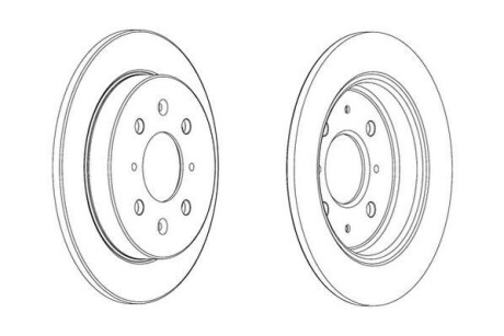 HONDA Диск гальмівний задн.Jazz 08- Jurid 562851JC