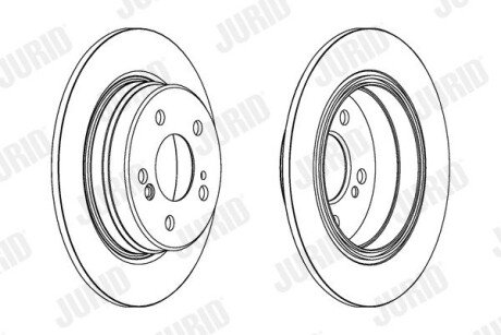 DB Диск гальмівний задній W124/202/203/210 Jurid 563040JC