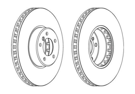 BMW Диск гальмівний передн. E60 3,0-4,8 Jurid 563045JC-1 (фото 1)