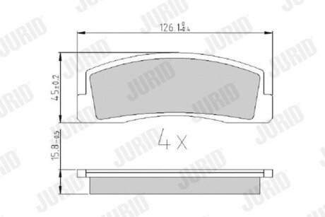 Колодки гальмівні дискові Jurid 571265J