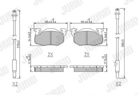 CITROEN Тормозные колодки передние ZX 91-,Peugeot,Renault Clio Jurid 571525J (фото 1)