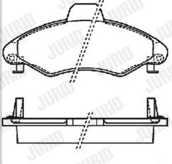 Колодки гальмівні передні ESCORT 1.3I,1.4I 97- Jurid 571964J