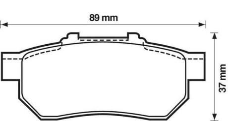 HONDA колодки гальмівні задні Civic 1,5/1,6 90- Jurid 572134J