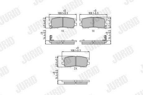 MITSUBISHI колодки гальмівні задні PAJERO 91- Jurid 572200J