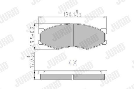 NISSAN Гальмівні колодки передні Bluebird Jurid 572312J