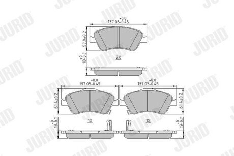 Гальмівні колодки передн. TOYOTA AURIS 07- Jurid 572524J