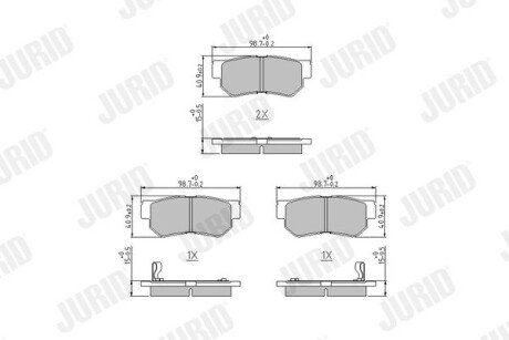 Тормозные колодки задн. KIA Soul Jurid 572557J