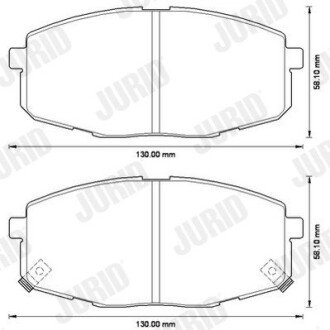 HYUNDAI Гальмівні колодки пер. I30 07- KIA Ceed, Carens 02- Jurid 572577JC