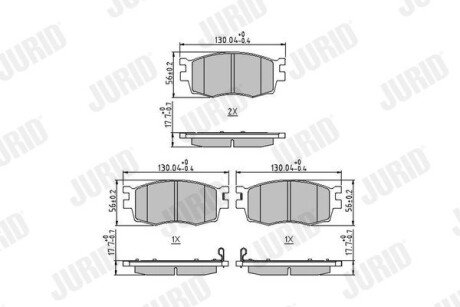 HYUNDAI гальмівні колодки передн. Kia Rio 05-, Accent 06- Jurid 572593J