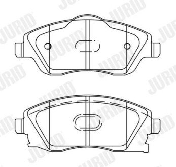 OPEL гальмівні колодки передн.Corsa C 1.0/1.8 00- Jurid 573011J