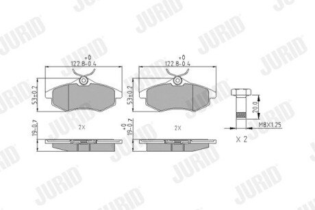 CITROEN гальмівні колодки передн.C2,3 02- Jurid 573083J