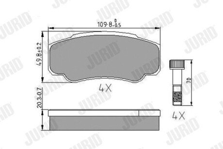 CITROEN гальмівний колодки задні JUMPER,BOXER 02- Jurid 573115J