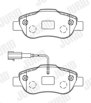 FIAT колодки гальмівні передн.Panda 03-,500,Ford Ka 08- Jurid 573266J