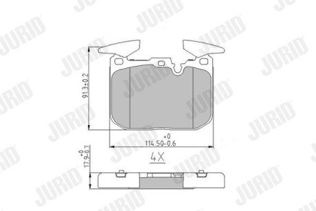 BMW Тормозные колодки 3 F30/F31, 4 F36/F32 Jurid 573355J