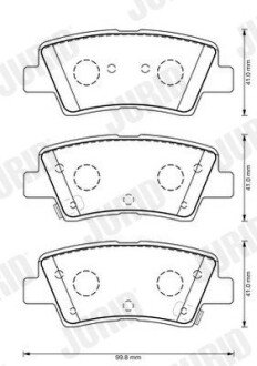 HYUNDAI Комплект гальмівних колодок задн.Tucson,Sonata,Soul,SsangYong Jurid 573369JC (фото 1)