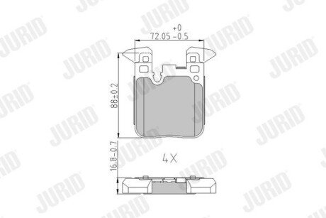 BMW колодки гальм. задн. F30/F31/F34/F35/F80 Jurid 573429J