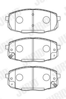 KIA гальмівні колодки передн.Carens 02-,Ceed,Hyundai i30 07- Jurid 573730J