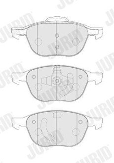 FORD гальмівні колодки передн.C-Max,Focus II,III,Kuga I,II Mazda 3,5,Volvo 03- Jurid 573753J