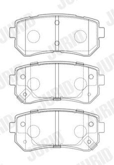 Гальмівні колодки задн. Kia Ceed, Rio, Hyundai Accent Jurid 573757J