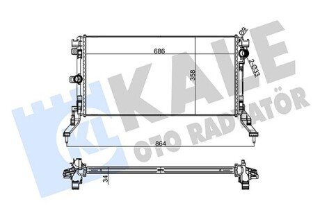 RENAULT Радіатор охолодження Laguna III,Latitude 2.0 16V/2.0dCi 07- Kale 273800