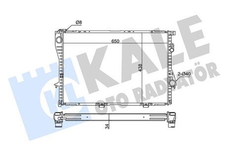 BMW радіатор охолодження 5 E39,7 E38 520/750 Kale 341915 (фото 1)