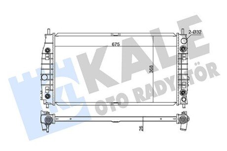 CHRYSLER радіатор охолодження 300M 2.7/3.5 99- Kale 341935