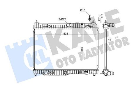 FORD Радіатор охолодження двиг. B-Max, Fiesta VI, Transit Courier 1.4/2.0 12- Kale 341945 (фото 1)