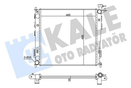 HYUNDAI радіатор охолодження ix35,Kia Sportage 1.7/2.0CRDi 10- Kale 341960