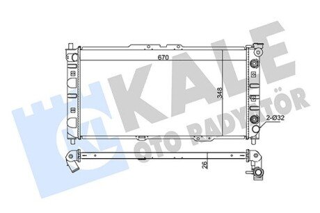 MAZDA радіатор охолодження Mazda 323 F V 1.5/1.8 94- Kale 342015