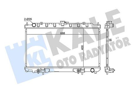 NISSAN радіатор охолодження Maxima QX IV 2.0/3.0 00- Kale 342045