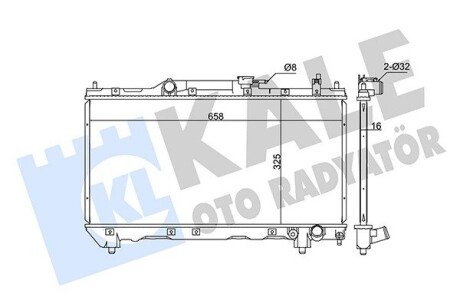 TOYOTA Радиатор охлаждения Avensis 2.0 97- Kale 342130