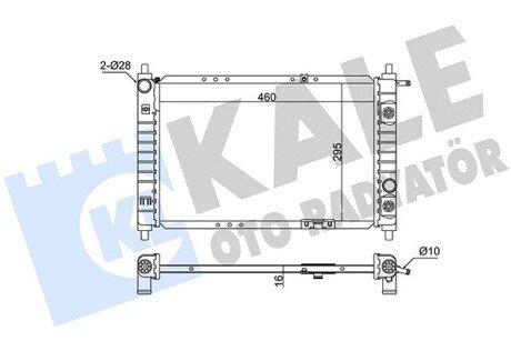 DAEWOO радіатор охолодження Matiz 0.8 98- (акпп) Kale 342260