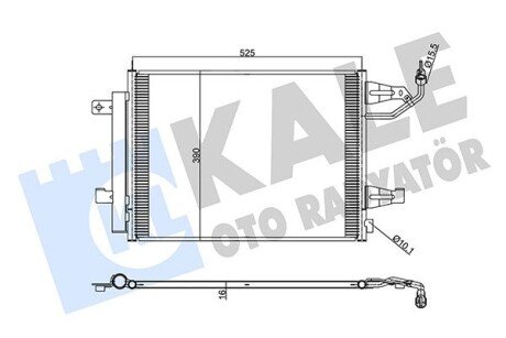 MITSUBISHI Радіатор кондиціонера (конденсатор) Colt VI, Smart Forfour 04- Kale 342555