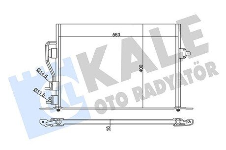 FORD Радіатор кондиціонера (конденсатор) Mondeo II 96- Kale 342880