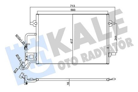 VW Радіатор кондиціонера (конденсатор) Passat 00-, Skoda SuperB I Kale 342920