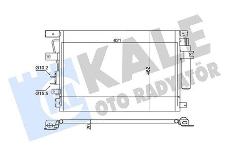 CHRYSLER Радіатор кондиціонера (конденсатор) з осушувачем 300C,Lancia Thema Kale 343135