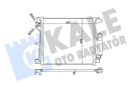 NISSAN Радіатор кондиціонера (конденсатор) Juke 1.5dCi 10- Kale 343160 (фото 1)